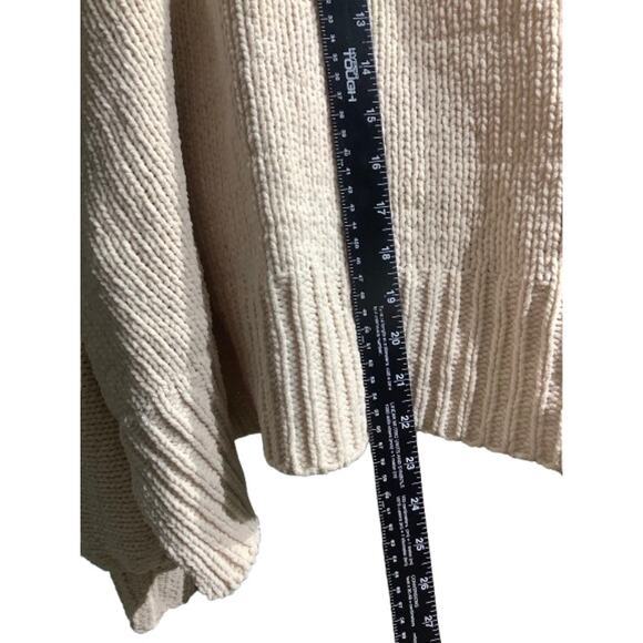 POL Oversized Knit Hoodie Ivory Women’s S/M — Chunky, Cozy, Boho - Picture 5 of 6